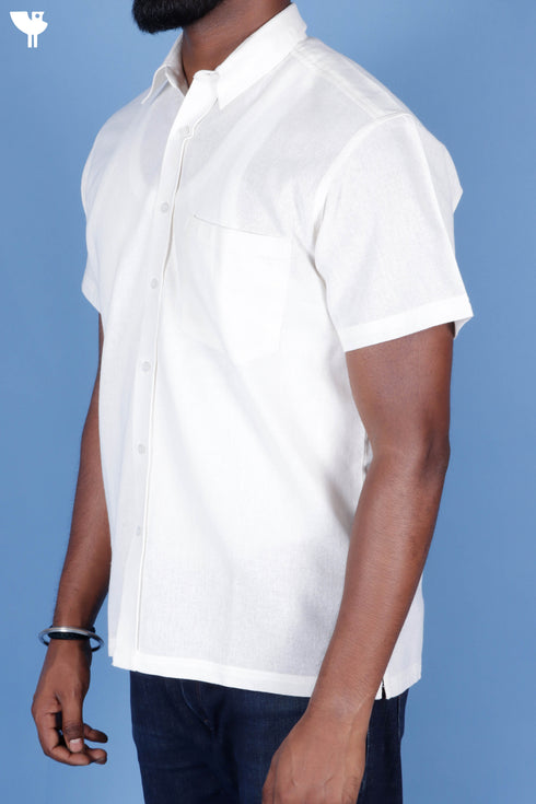 Regular Fit Khaadi Cotton Men’s Half  Sleeved Shirt